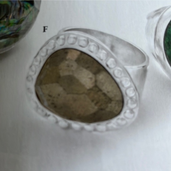 Silpada Fancy Ring with Pyrite & 925 Sterling Silver - Picture 9 of 9
